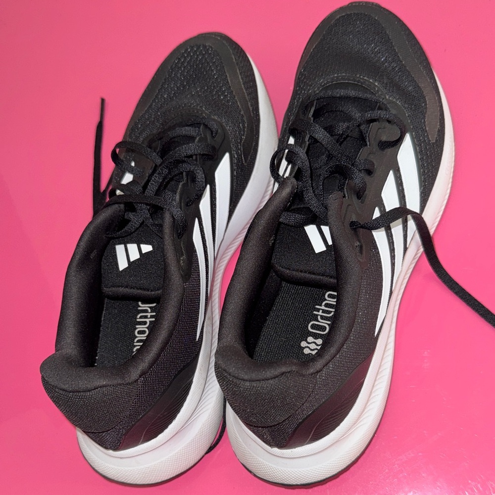 Adidas Black and White Athletic Shoes